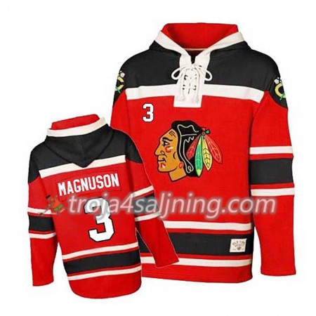 Chicago Blackhawks Keith Magnuson 3 Röd Sawyer Hooded Sweatshirt - Herr Chicago Blackhawks Keith Magnuson 3 Röd Sawyer Hooded Sweatshirt - Herr